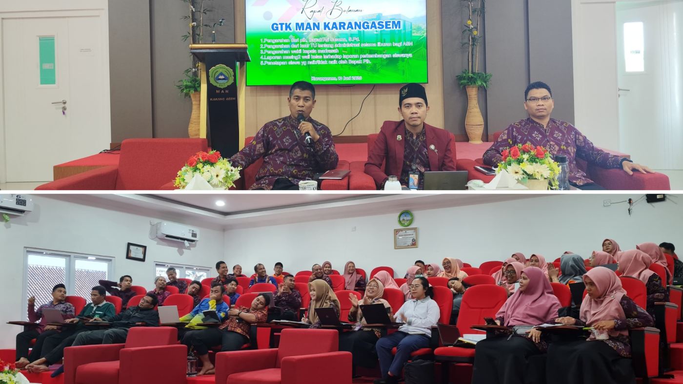 Perkuat Disiplin dan Integritas, MAN Karangasem Gelar Rapat Bulanan GTK