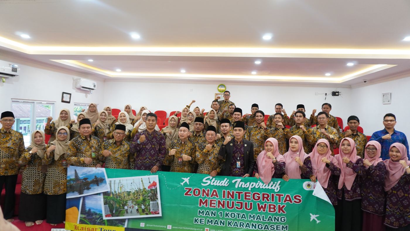 Belajar Bersama Membangun Integritas, MAN 1 Kota Malang Laksanakan Studi Tiru Zona Integritas di MAN Karangasem