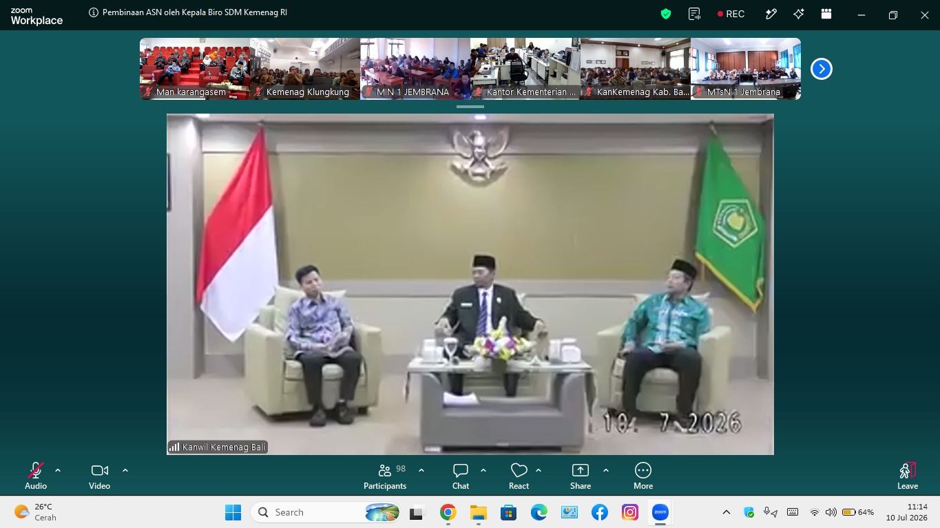 Kepala Biro SDM Kemenag RI Tekankan Penguatan Kompetensi dan Tata Kelola ASN dalam Pembinaan ASN Kemenag Provinsi Bali
